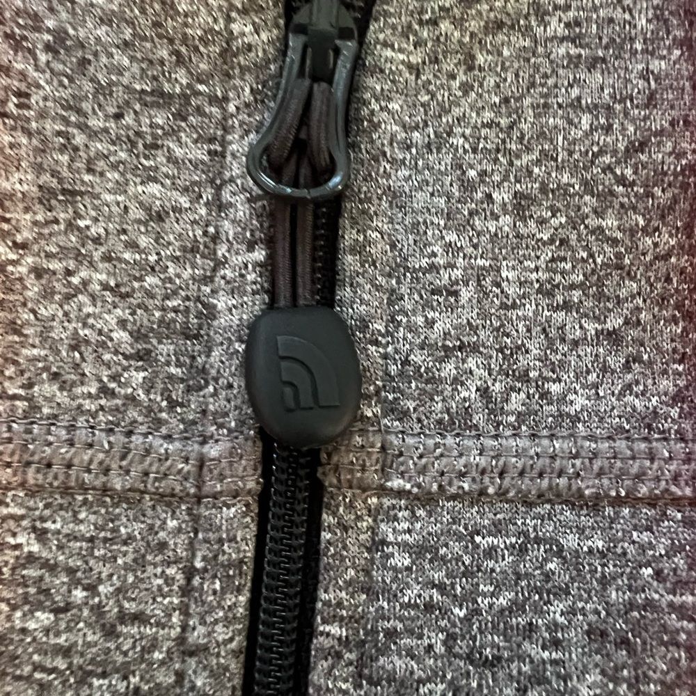 The North Face Womens Hoodie Sweatshirt Full Zip Pockets Gray w/ Pink Size Large - Picture 6 of 14